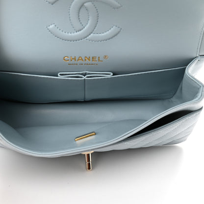 Chanel Caviar Quilted Small Double Flap Light Blue 4 of 8