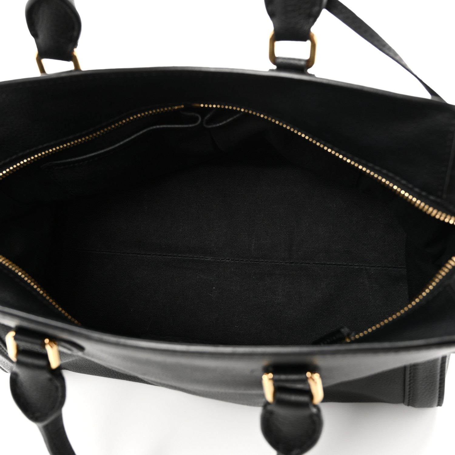 Alexander McQueen Pebbled Calfskin Small Skull Padlock Zip Around Tote Black 5 of 10