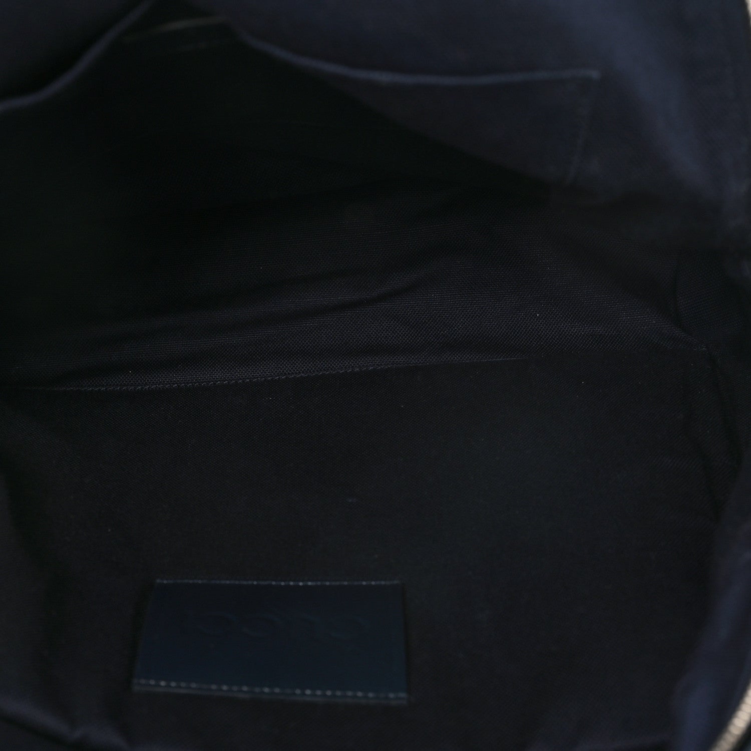 Gucci Denim Monogram Camouflage Large Backpack Blue 4 of 10