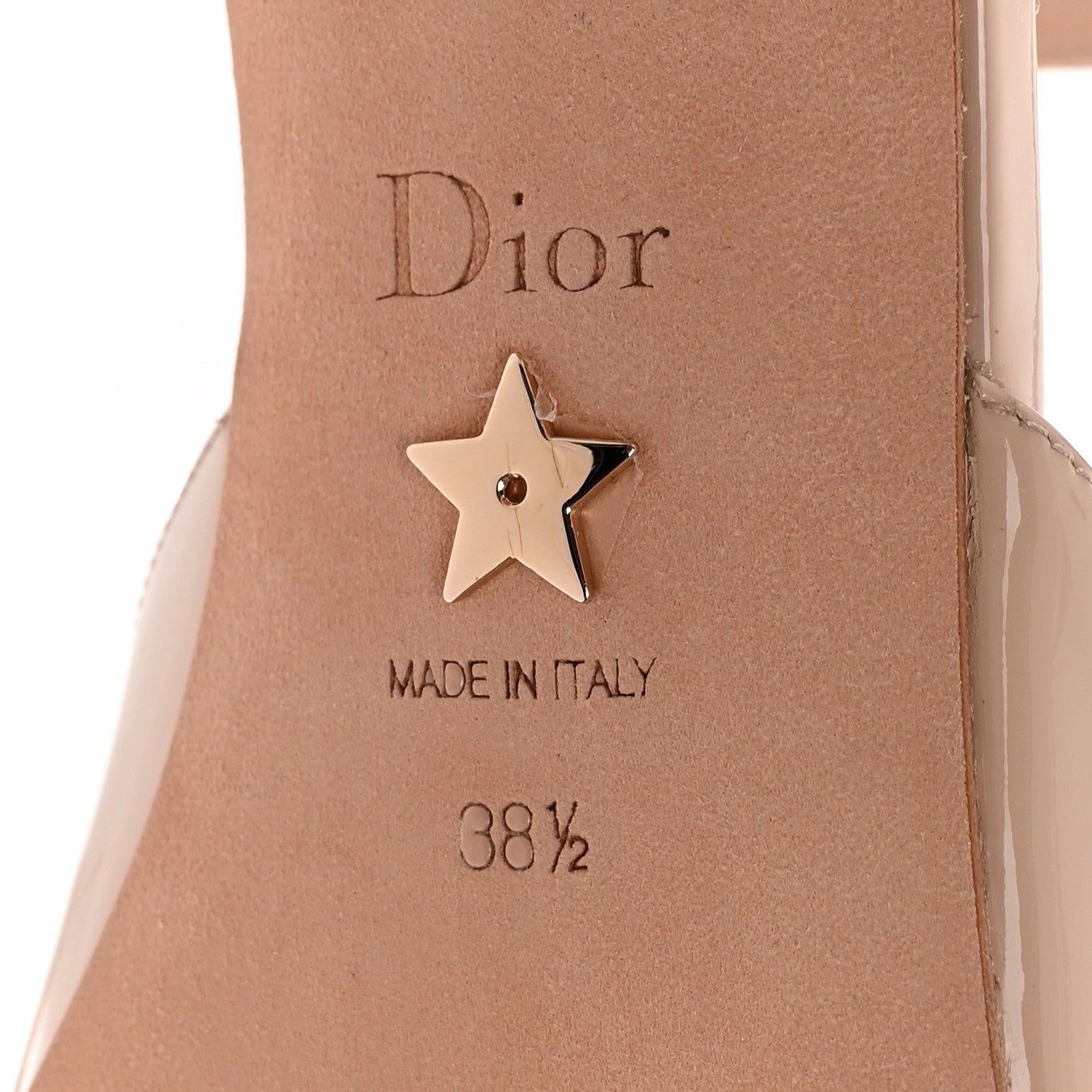 Christian Dior Patent Dior Day Slingback 35mm Pumps 38.5 Nude 6 of 11