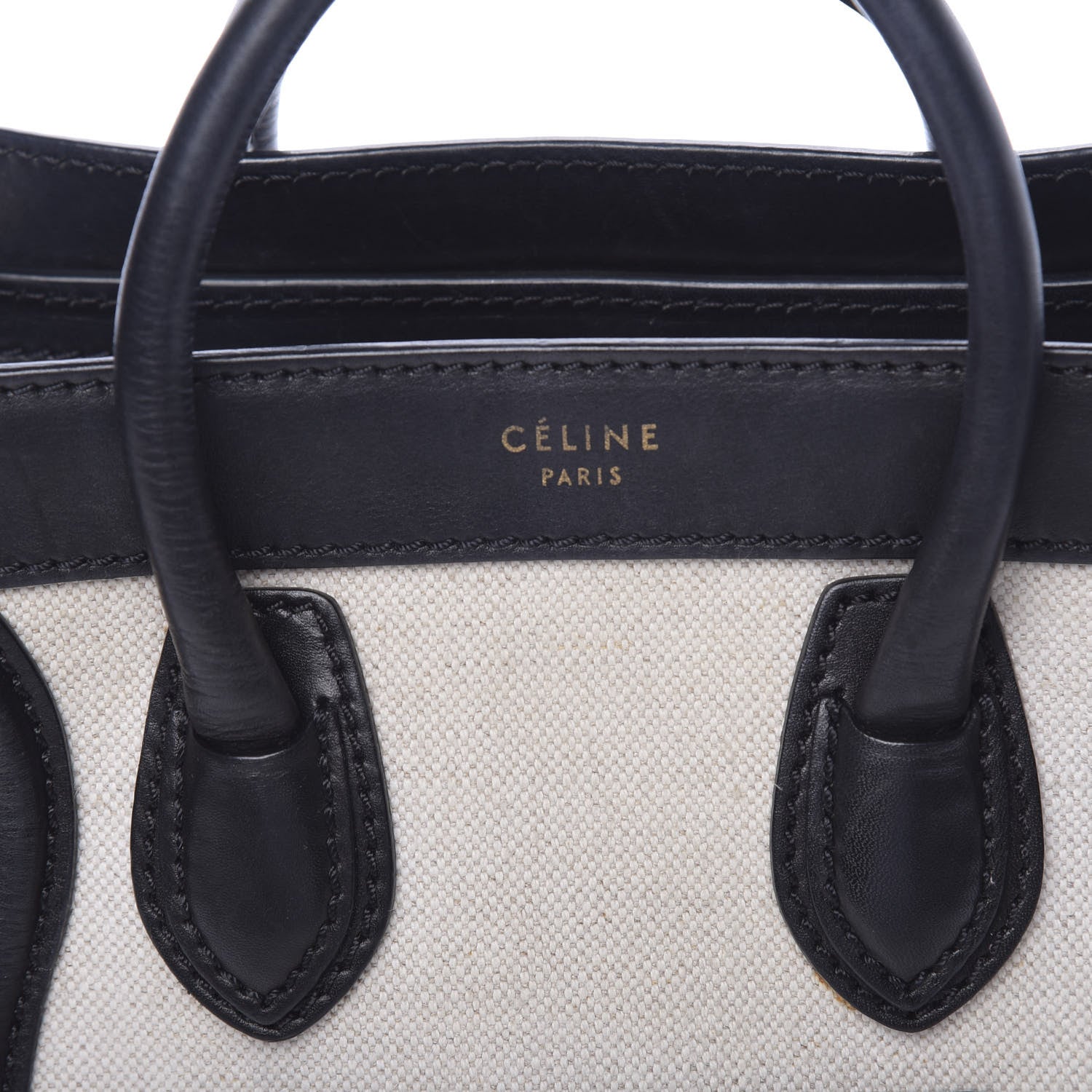 Celine Natural Canvas Smooth Calfskin Nano Luggage Cream 13 of 16