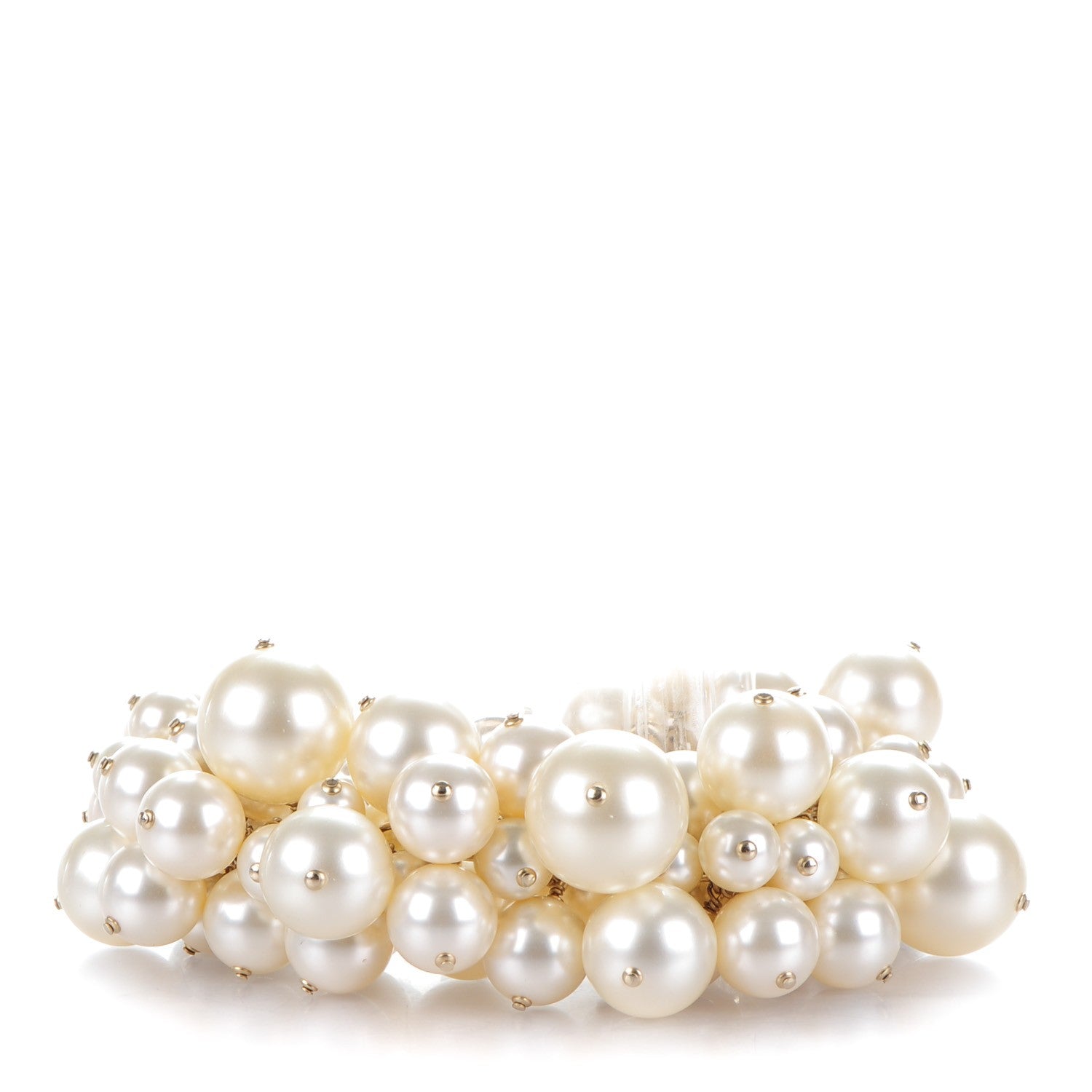 Chanel Pearl CC Multi Strand Bracelet Gold 1 of 5