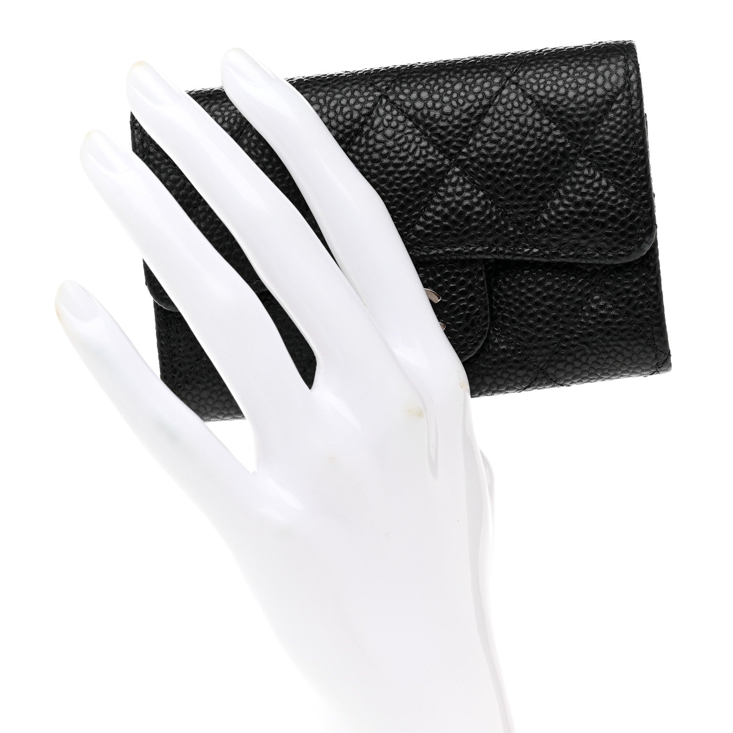 Chanel Caviar Quilted Flap Card Holder Black 2 of 8