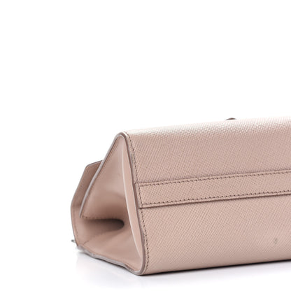 Prada Saffiano Cuir Calfskin Monochrome Envelope Flap Chain Shoulder Bag Cipria 7 of 13