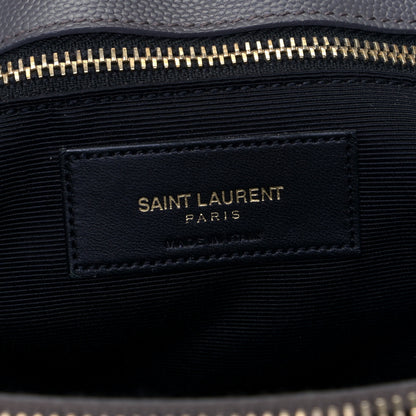 Saint Laurent Grain De Poudre Matelasse Chevron Monogram Shopping Bag Fog 5 of 5