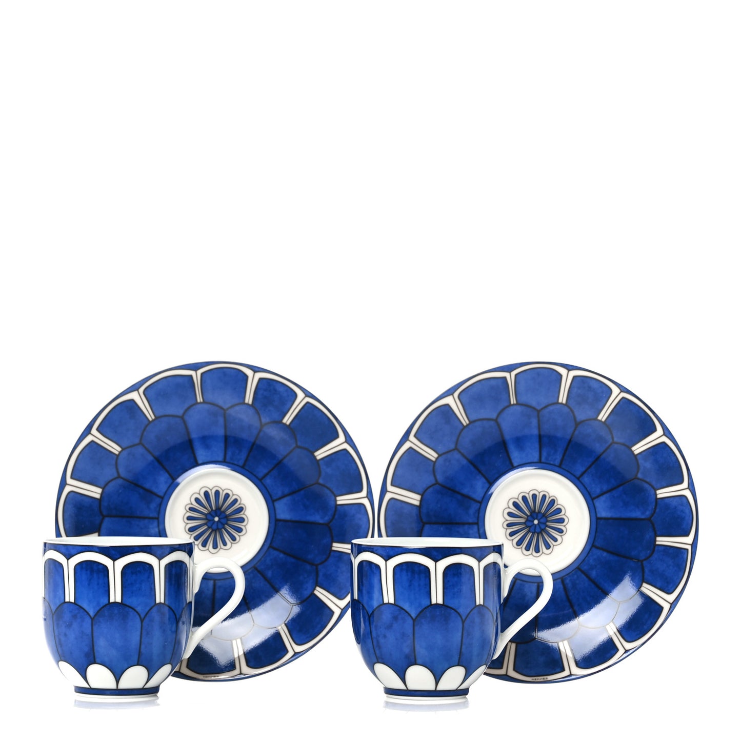 Porcelain Bleus d'Ailleurs Expresso And Saucer Set Of 2