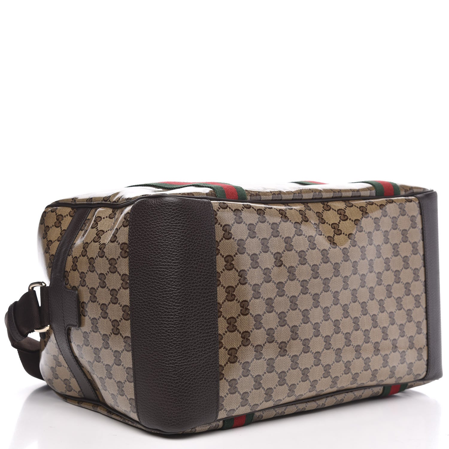 Gucci Crystal Monogram Web Large Carry On Duffle Bag Brown 3 of 9