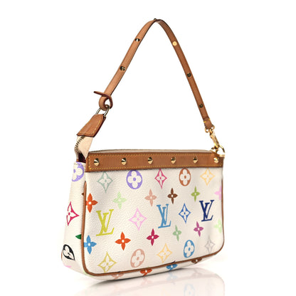 Louis Vuitton Monogram Multicolor Pochette Accessories White 3 of 9