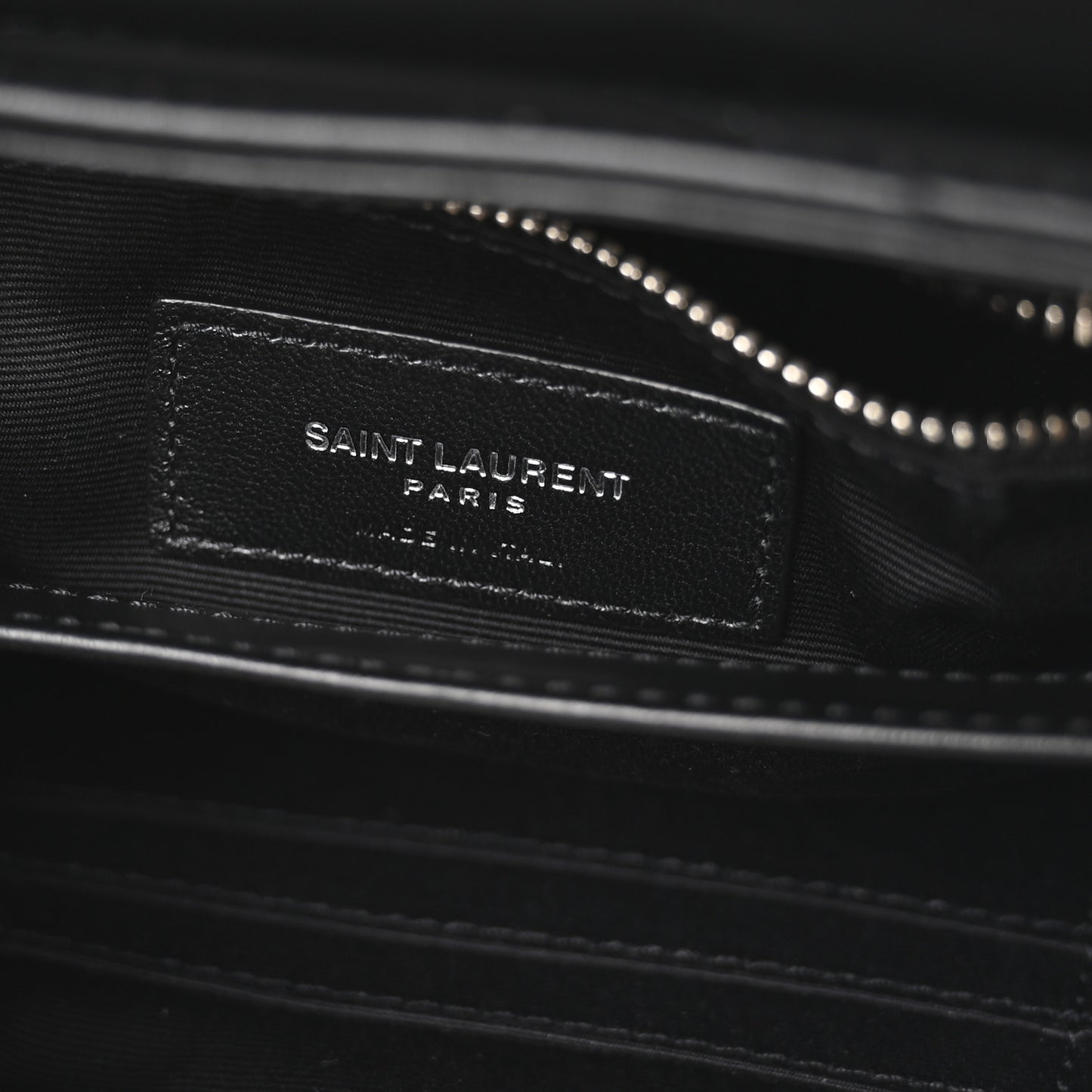 Calfskin Y Quilted Monogram Toy Loulou Crossbody Bag Black