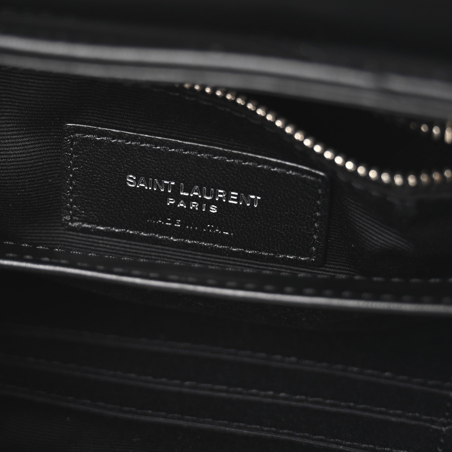Saint Laurent Calfskin Y Quilted Monogram Toy Loulou Crossbody Bag Black 6 of 11