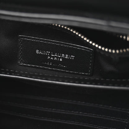Saint Laurent Calfskin Y Quilted Monogram Toy Loulou Crossbody Bag Black 6 of 11