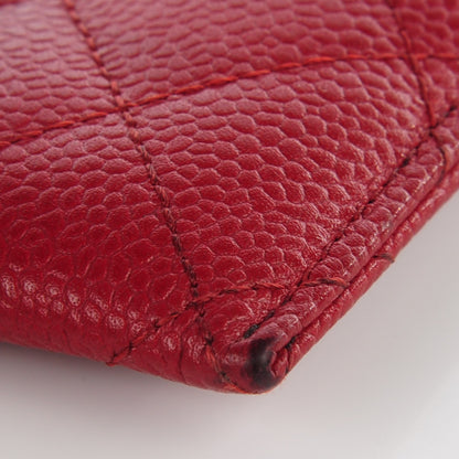 Chanel Caviar Quilted Card Holder Red 5 of 13