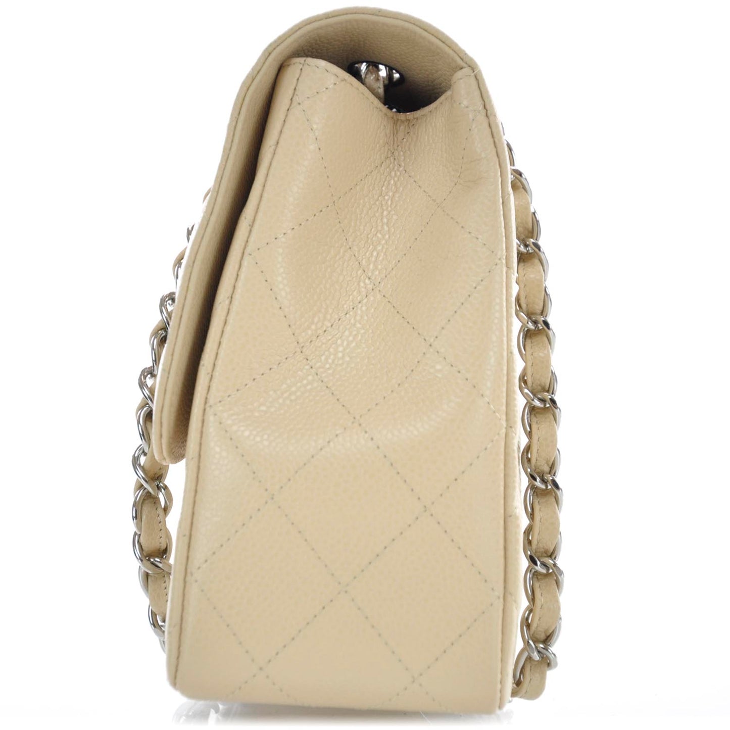 Caviar Jumbo Single Flap Beige Clair