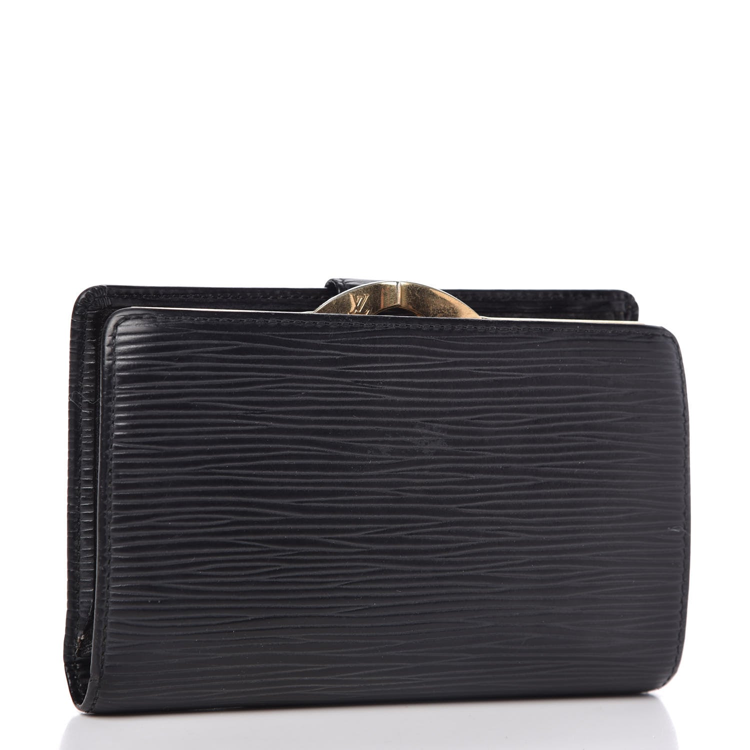 Louis Vuitton Epi French Purse Wallet Black 3 of 11