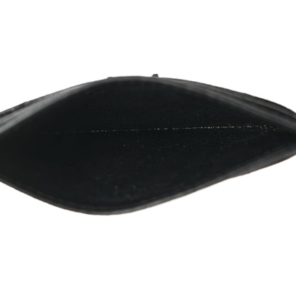 Saint Laurent Grain De Poudre Matelasse Chevron Monochrome Monogram Credit Card Case Black 5 of 8
