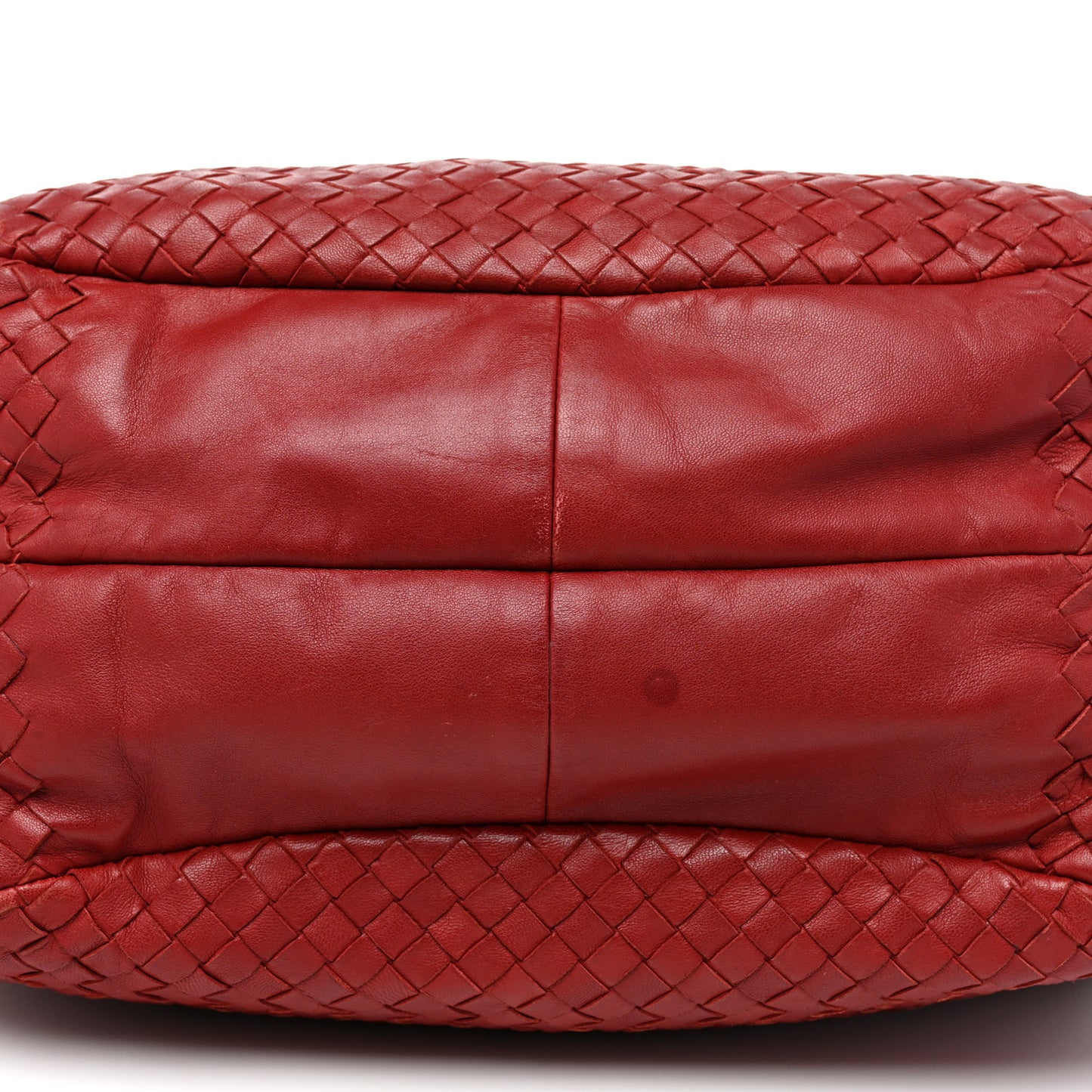 Nappa Intrecciato Medium Campana Hobo Red