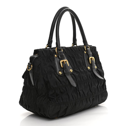 Prada Tessuto Nylon Gaufre Tote Black 3 of 16