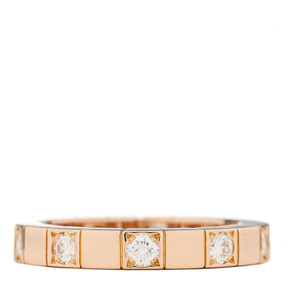 Cartier 18K Pink Gold Diamond Lanieres Half Eternity Band Ring 47 4 3 of 4