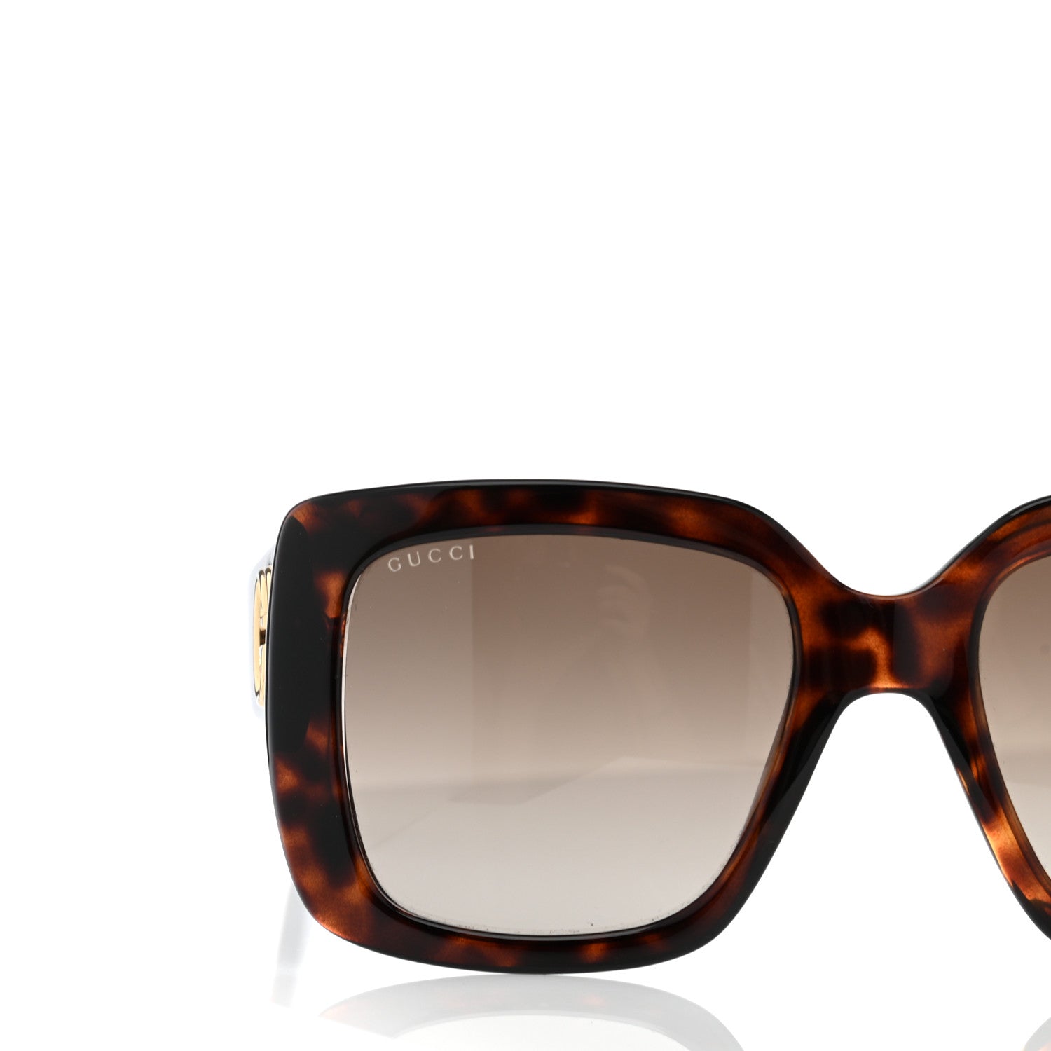 Gucci Acetate Square Frame Sunglasses GG 3814S Tortoise 7 of 7