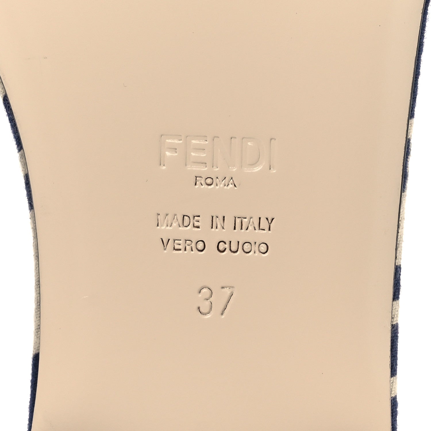 Fendi Pequin Tessuto Jacquard Logo Flat Slide Sandals 37 Beige Midnight 8 of 10