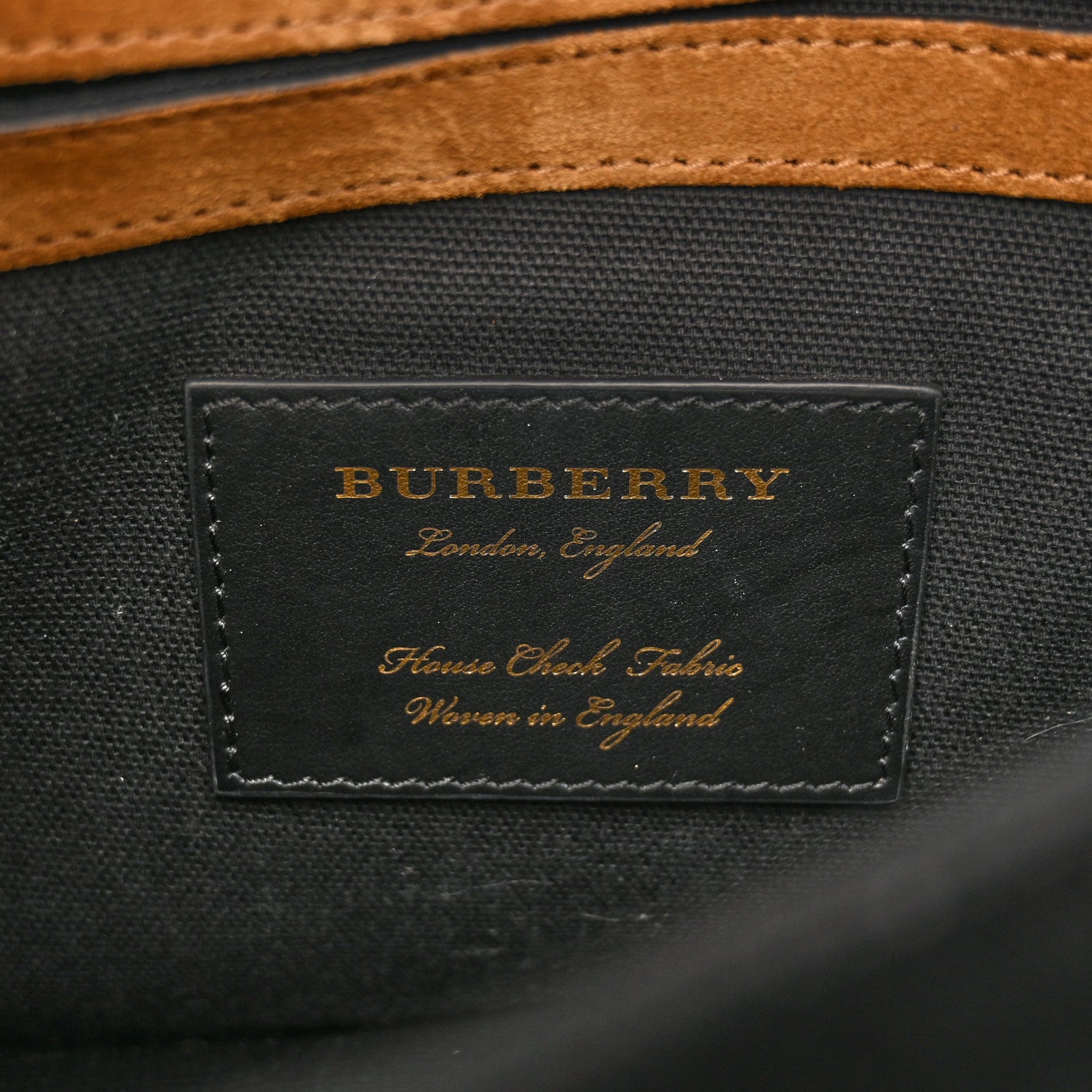 Burberry Derby Calfskin House Check Baby Macken Crossbody Bag Black 6 of 15
