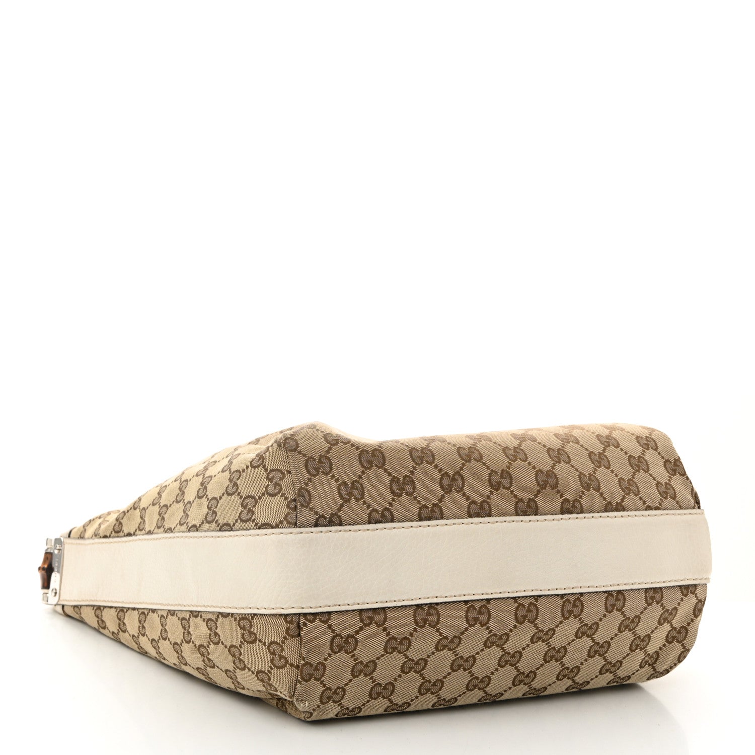 Gucci Monogram Bamboo Bar Medium Hobo Off White 4 of 11