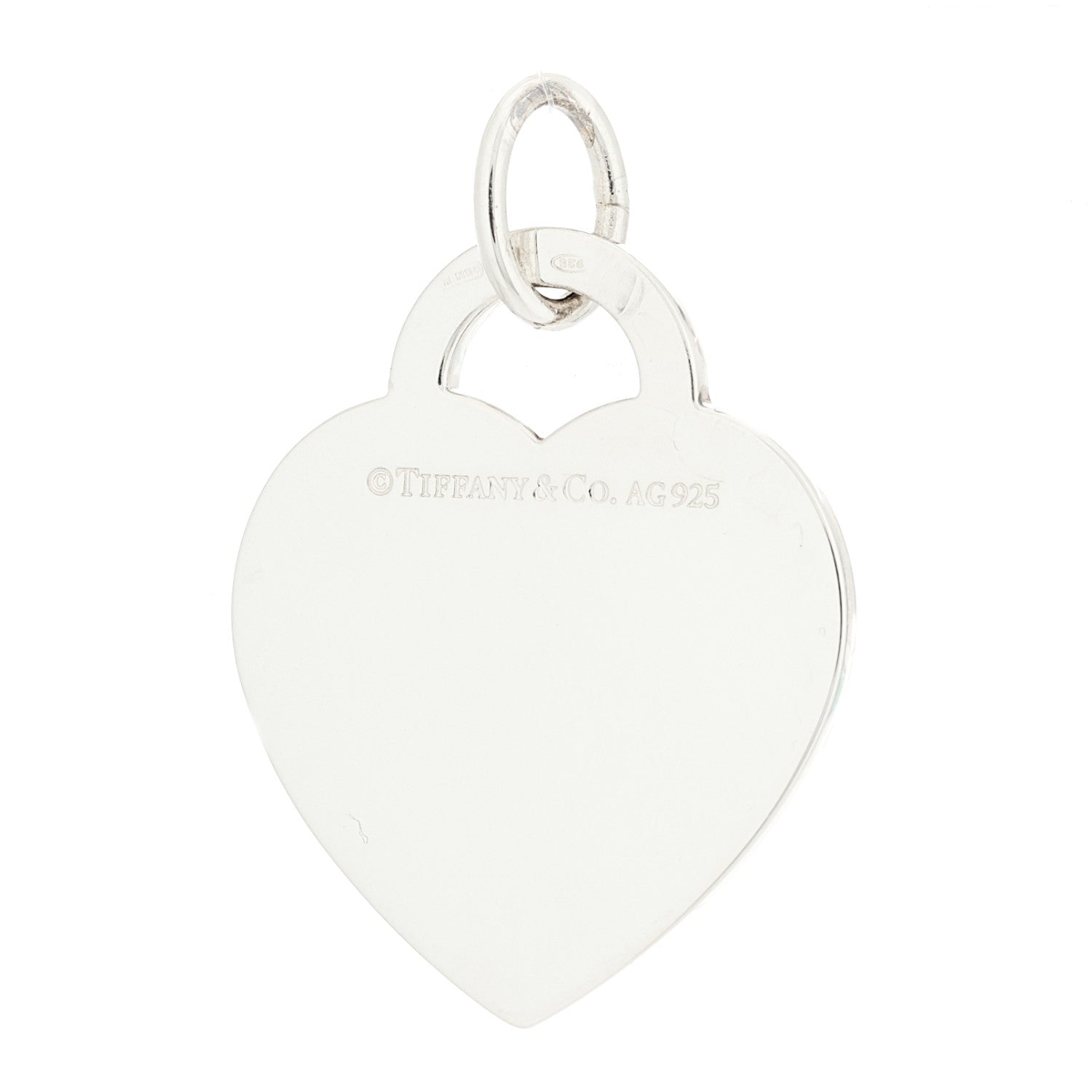 Tiffany Sterling Silver Return To Tiffany Etched Heart and Arrow Tag Charm 3 of 4