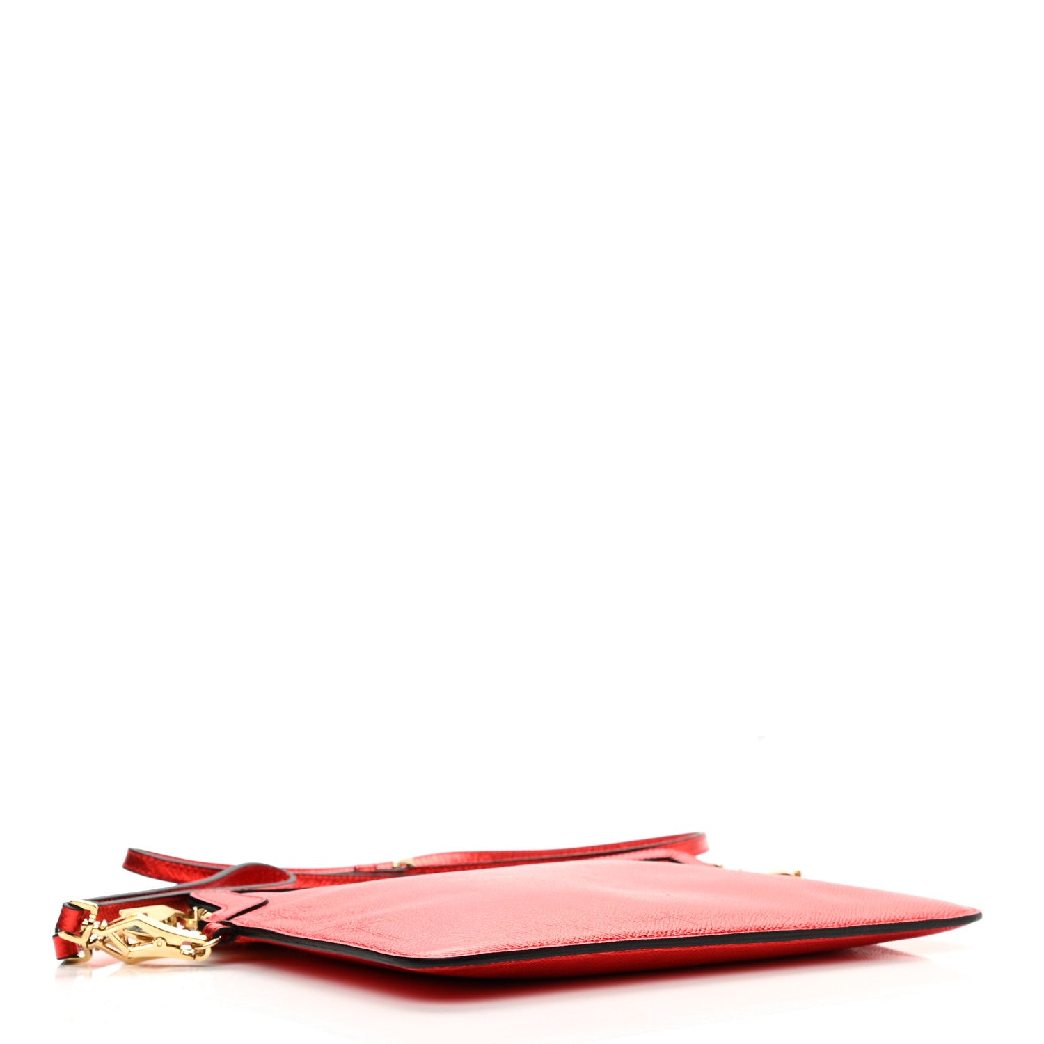 Burberry Metallic Grainy Calfskin Crossbody Bag Red 4 of 10