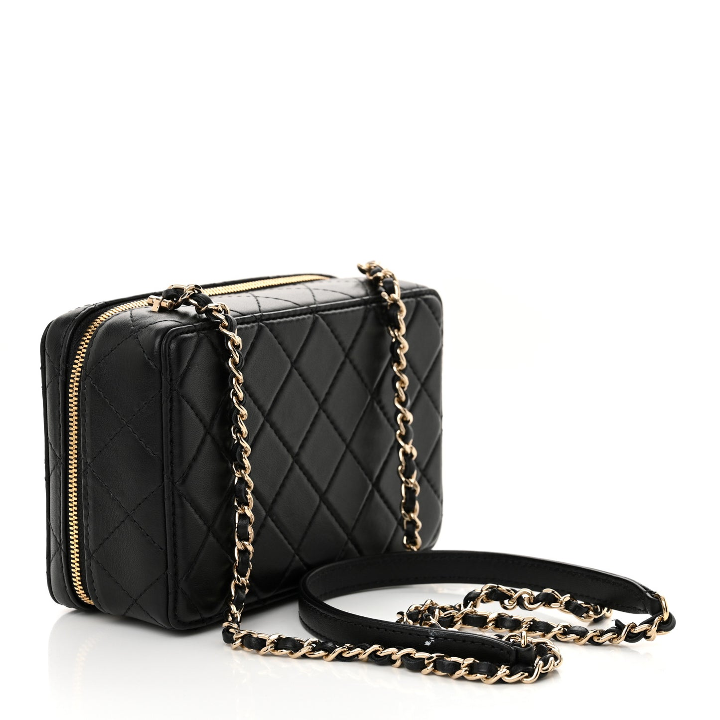 Lambskin Quilted Coco Click Bag Black