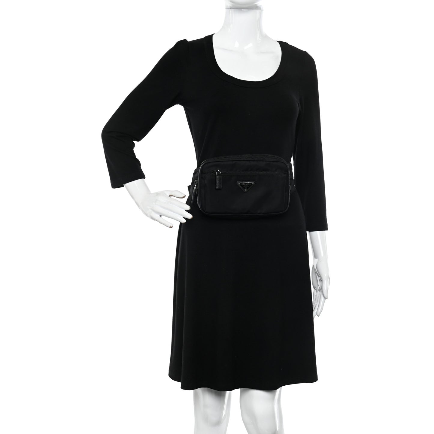 Tessuto Nylon Belt Bag Black