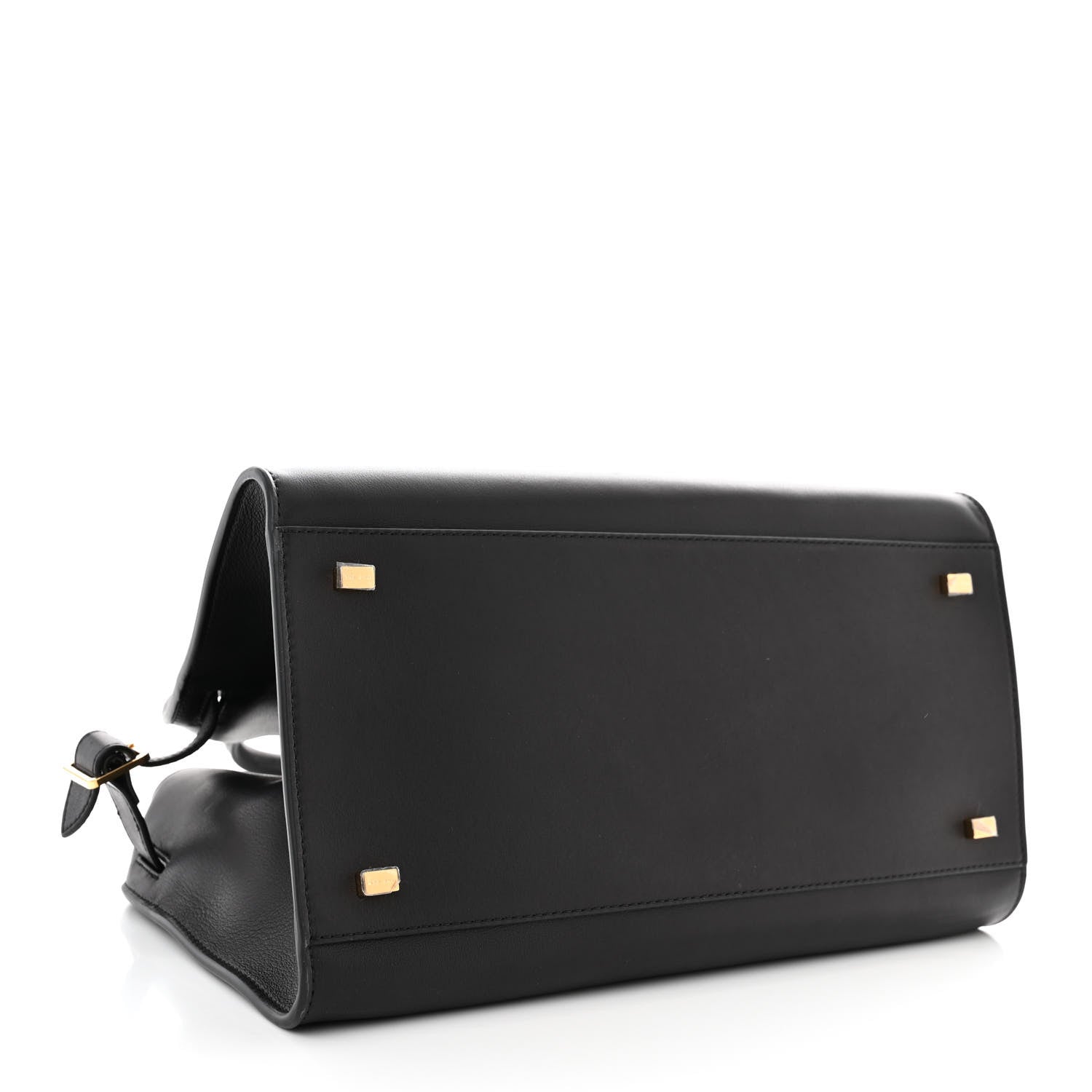 The Row Polished Saddle Calfskin Soft Margaux 12 Black 4 of 9
