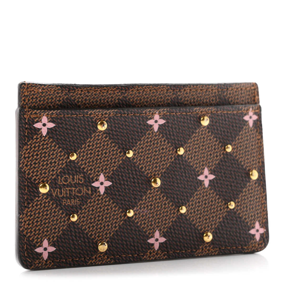 Louis Vuitton Damier Ebene Studded Card Holder 3 of 6