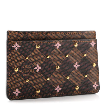 Louis Vuitton Damier Ebene Studded Card Holder 3 of 6