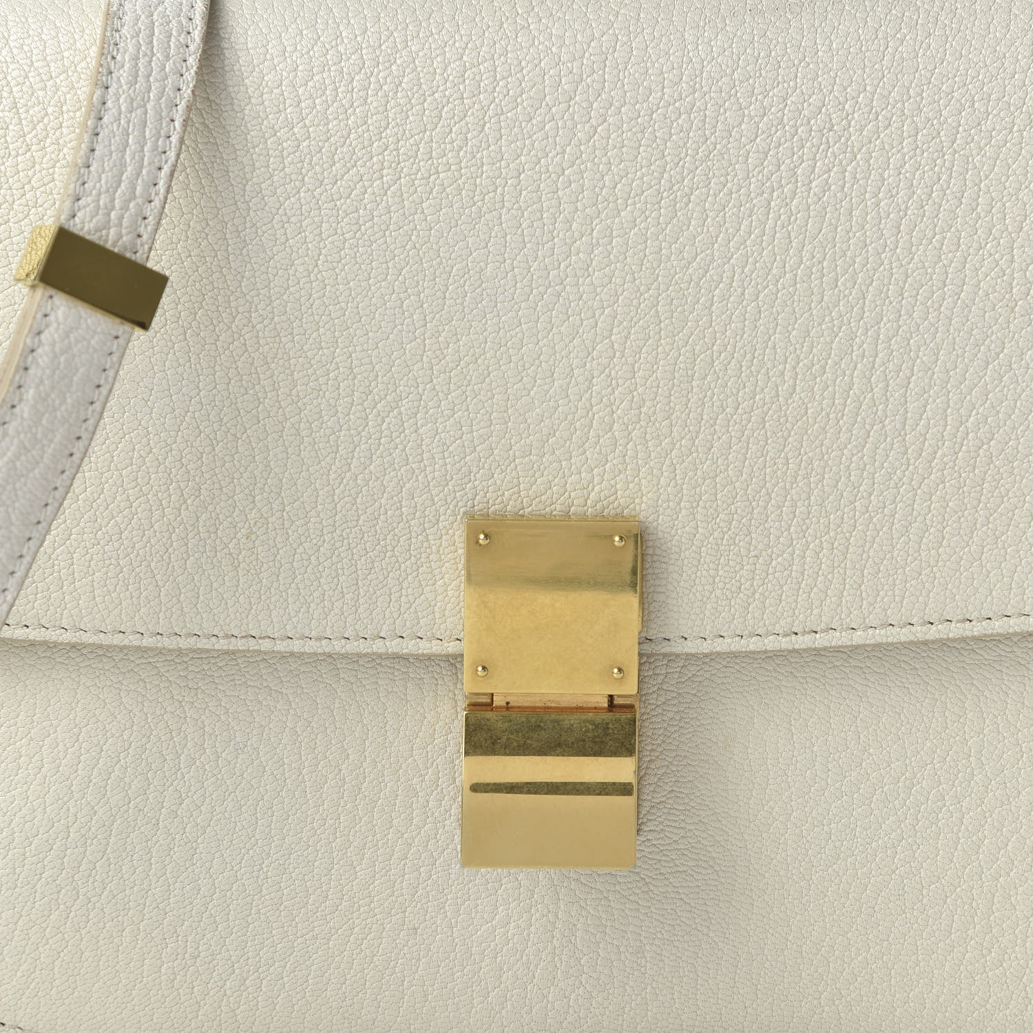 Celine Goatskin Medium Classic Box Flap Bag White 10 of 11