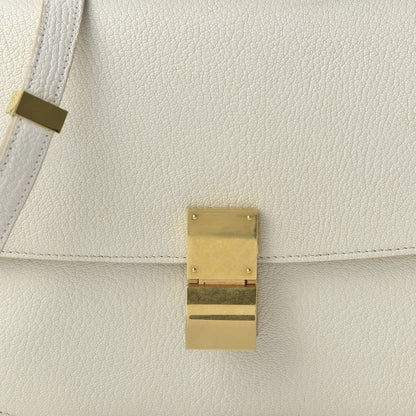 Celine Goatskin Medium Classic Box Flap Bag White 10 of 11