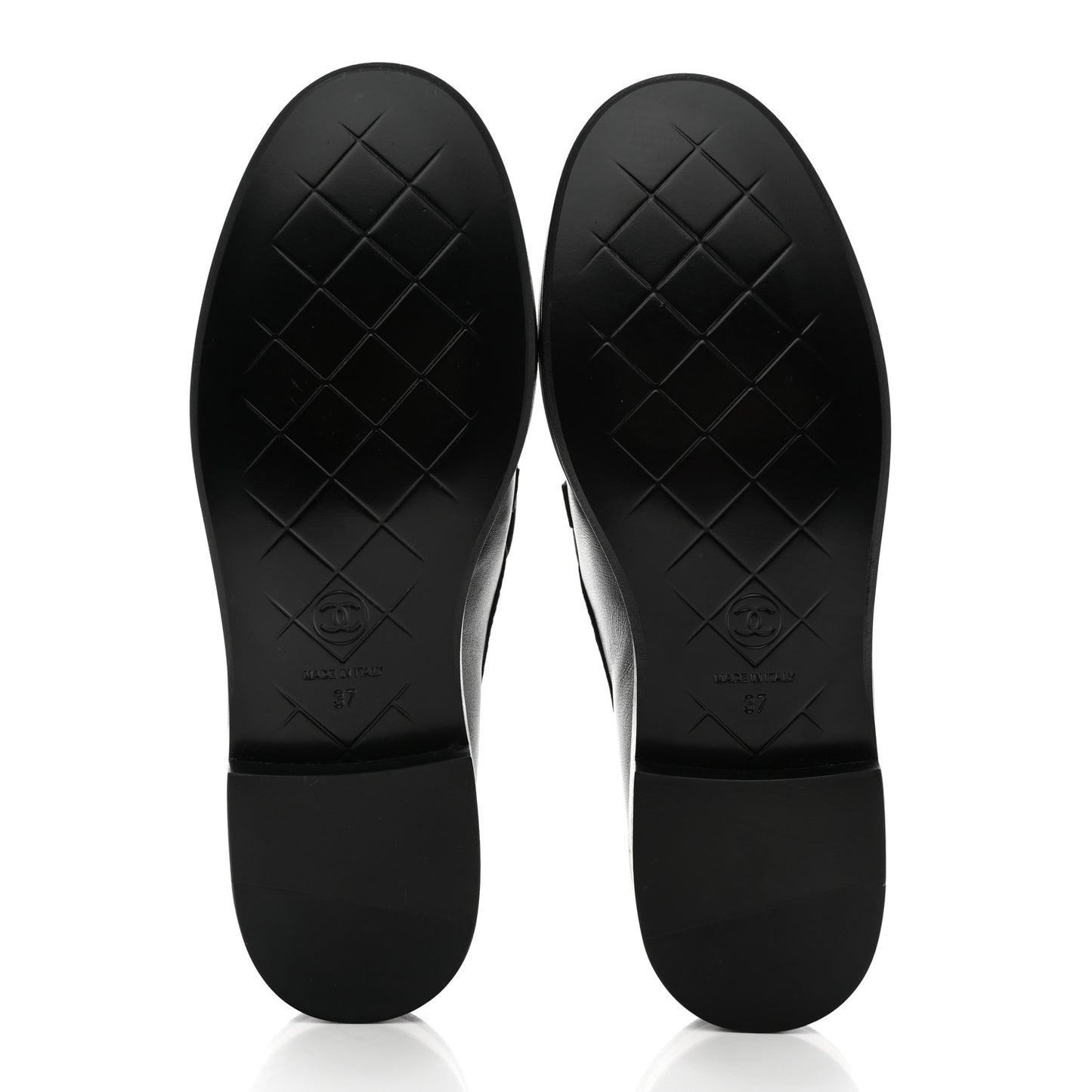 Lambskin Quilted CC Turnlock Loafers 37 Black