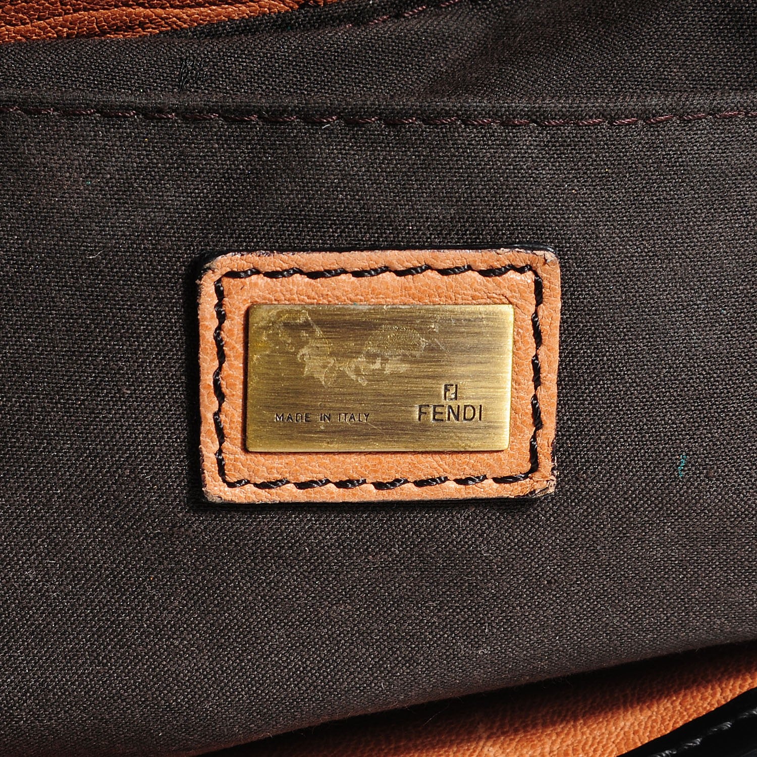 Fendi Nappa Patent B Bag Osso Black 7 of 8