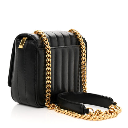 Saint Laurent Lambskin Matelasse Monogram Small Vicky Chain Bag Black 3 of 12