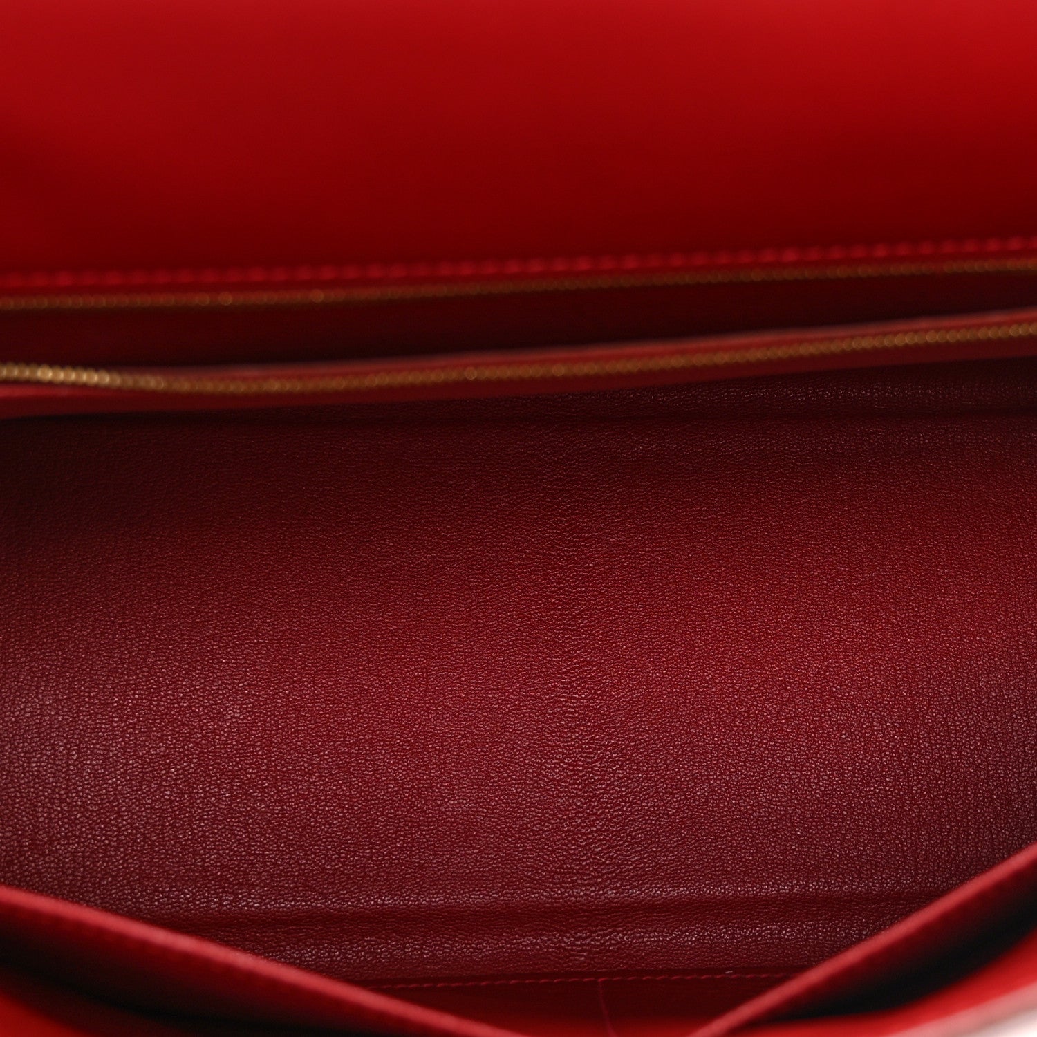 Hermes Tadelakt Kelly Retourne 32 Rouge Vif 5 of 14