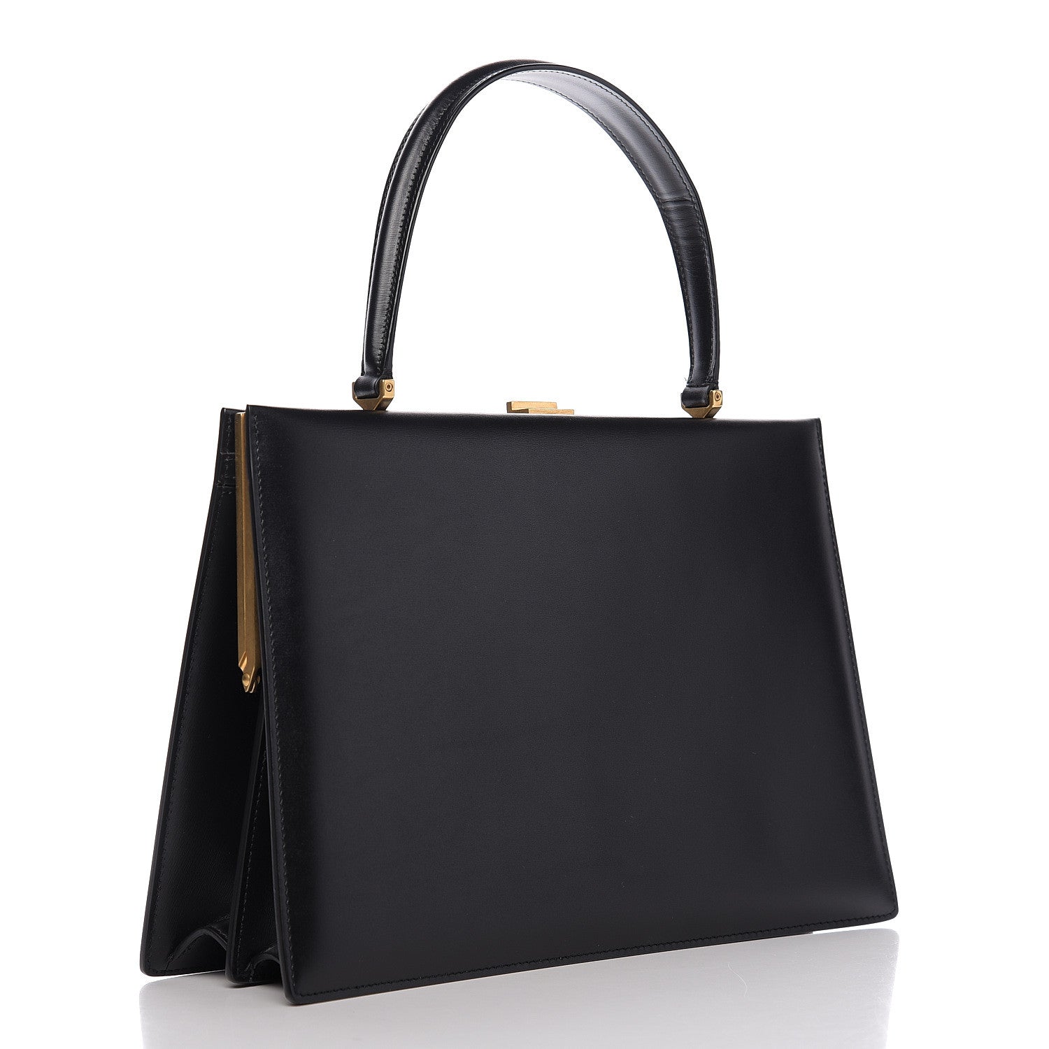 Celine Box Calfskin Medium Clasp Bag Black 2 of 10