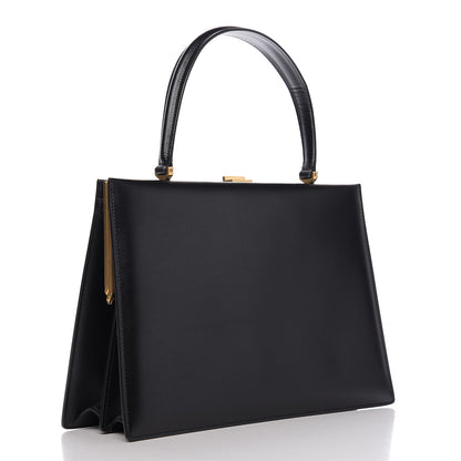 Celine Box Calfskin Medium Clasp Bag Black 2 of 10