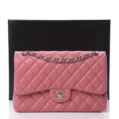 Chanel Lambskin Quilted Jumbo Double Flap Pink 16 of 16