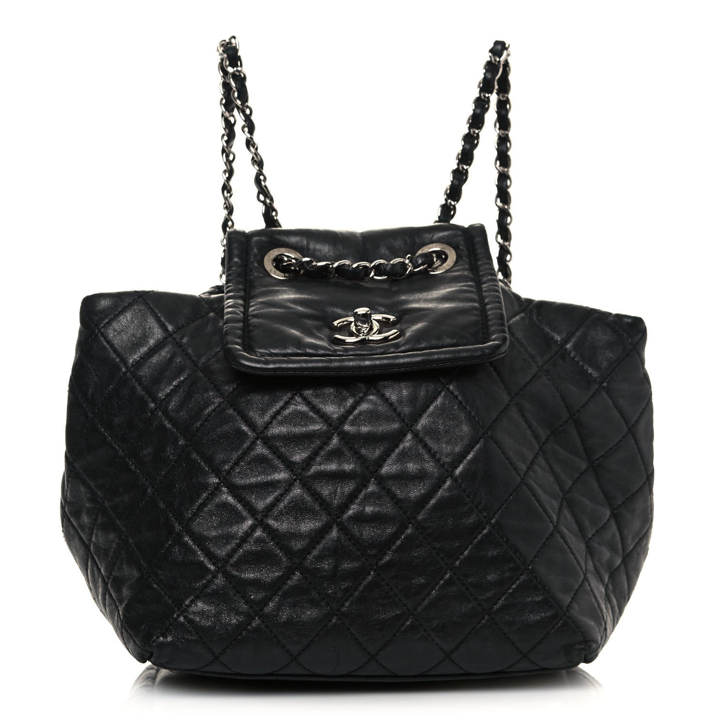 Lambskin Quilted Beijing Backpack Black