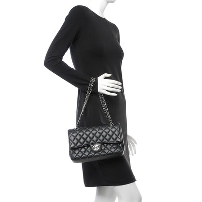 Chanel Caviar Quilted Medium Double Flap Black 2 of 12