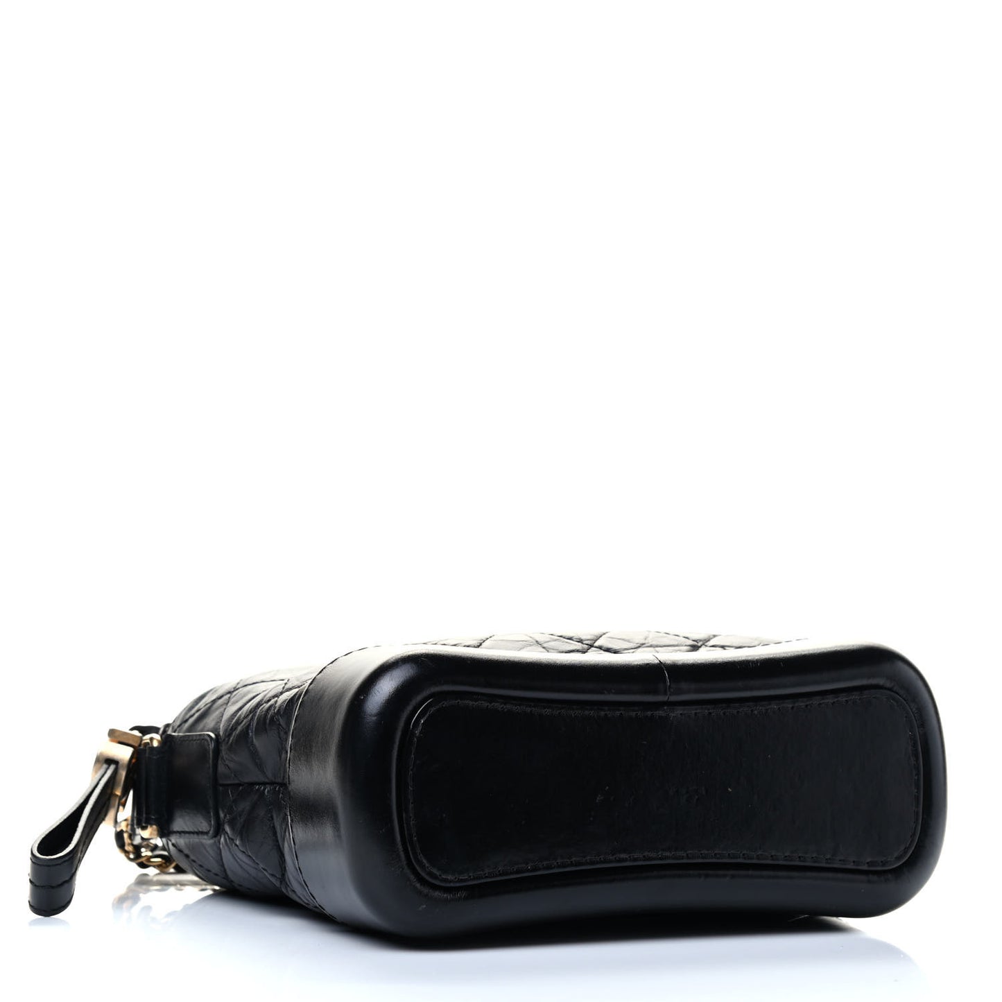 Aged Calfskin Quilted Small Gabrielle Hobo Black