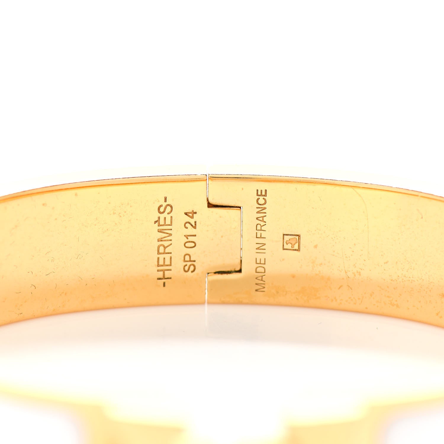 Hermes Enamel Narrow Clic Clac H Bracelet PM White 3 of 4