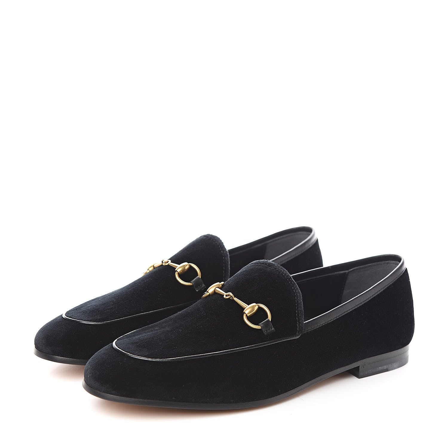 Gucci Velvet Horsebit Womens Jordaan Loafers 39 Black 3 of 13