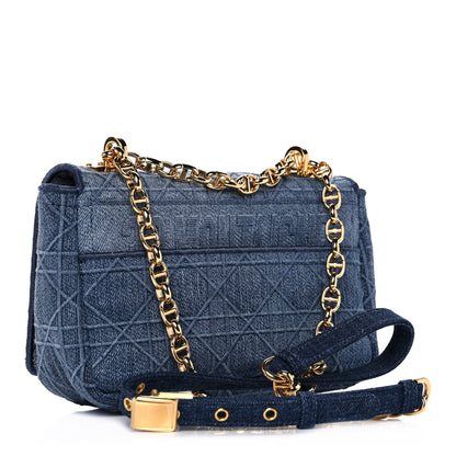 Christian Dior Denim Cannage Small Caro Bag Blue 3 of 11