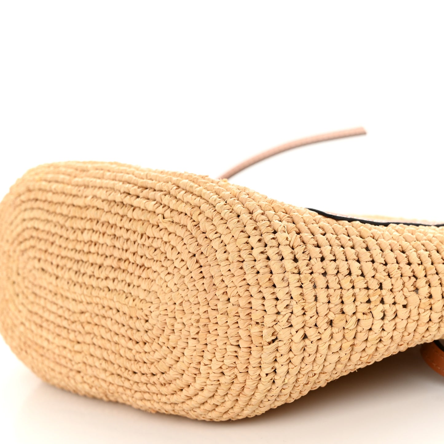 Calfskin Raffia Paulas Ibiza Pochette Bag Natural Tan