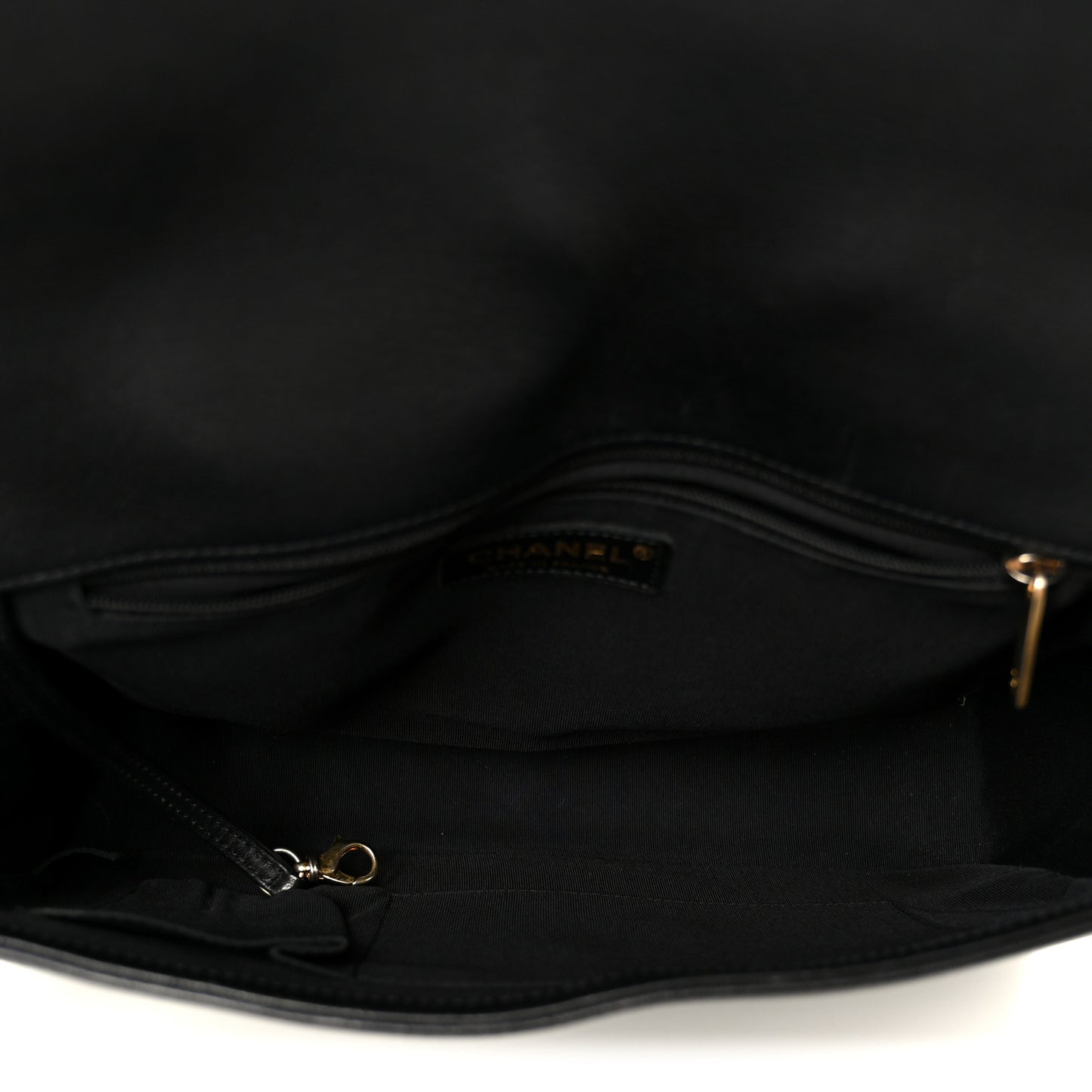 Braided Sheepskin Large Boy Reverso Flap Black